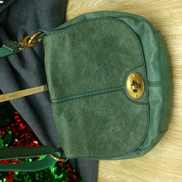 Fossil Bags Fossil Green Leather Crossbody Poshmark